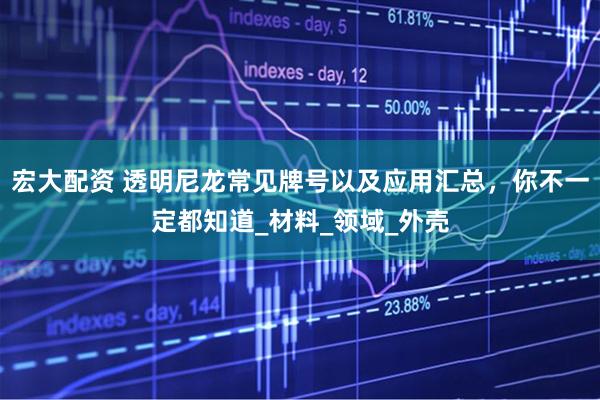 宏大配资 透明尼龙常见牌号以及应用汇总，你不一定都知道_材料_领域_外壳