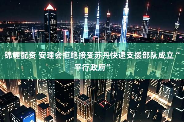 锦鲤配资 安理会拒绝接受苏丹快速支援部队成立“平行政府”